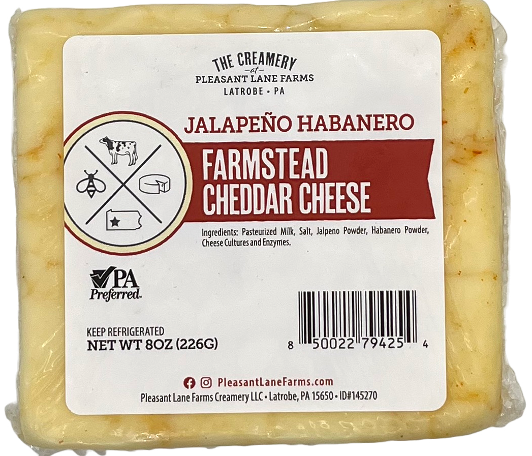 Jalapeño Habanero Cheddar Cheese The Creamery at Pleasant Lane Farms